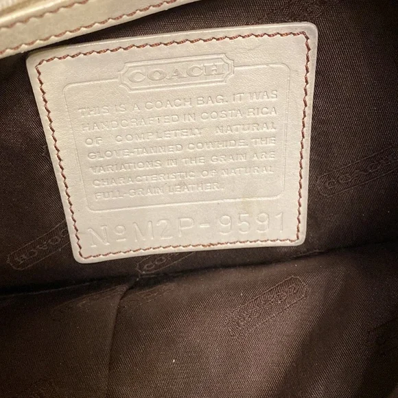 Cream with saddle detail COACH Zoe hobo shoulder bag - Picture 6 of 8